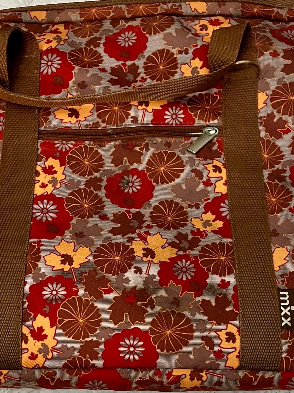 Vintage Y2K MIXX Floral Laptop Case with Handles, Fall Retro